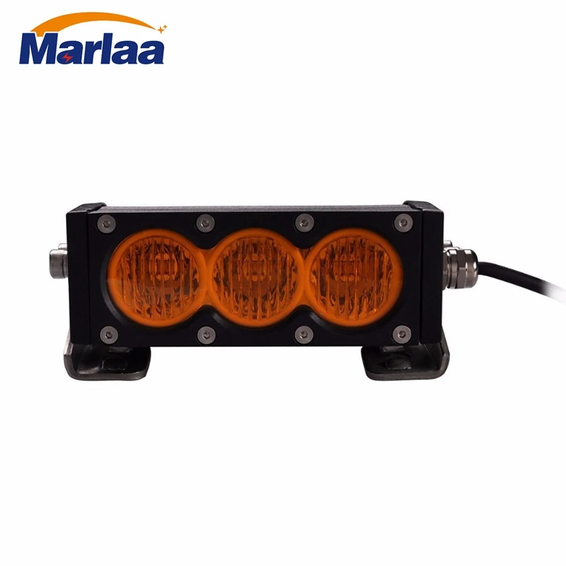 30W 6&quot Amber Yellow Single Row Led Light Bar Spot/Flood/ Beam Super Bright Running Lights Headlight | Автомобили и мотоциклы