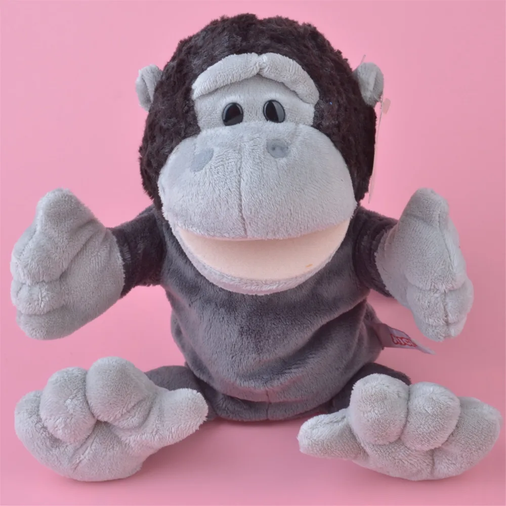 Дикая черная детская ручная марионетка большая Горилла детские плюшевые игрушки