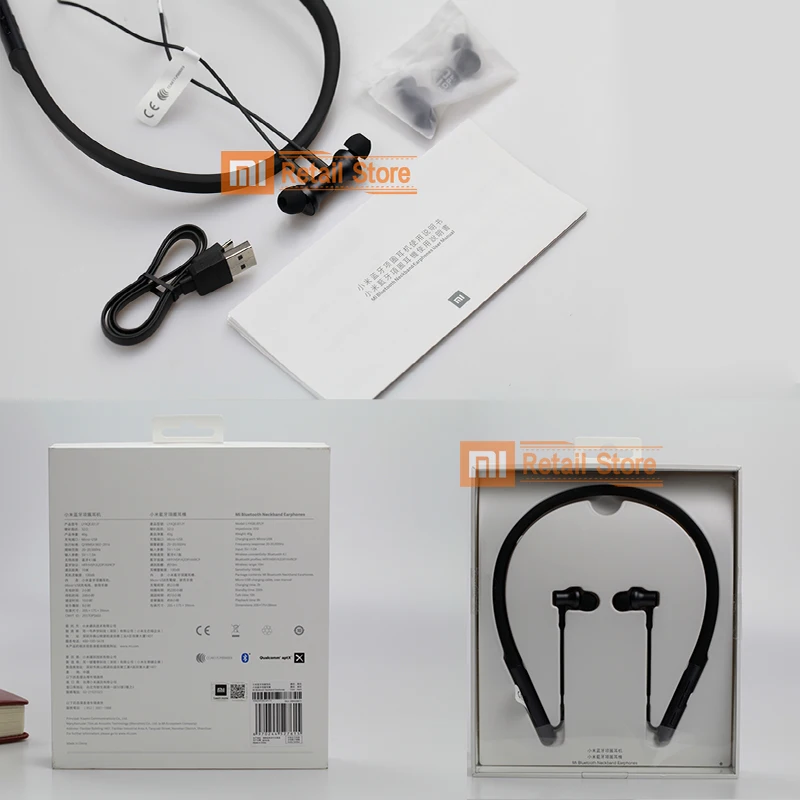 Оригинальный Xiaomi Bluetooth ошейник наушники с шейным ободком гарнитура в уши