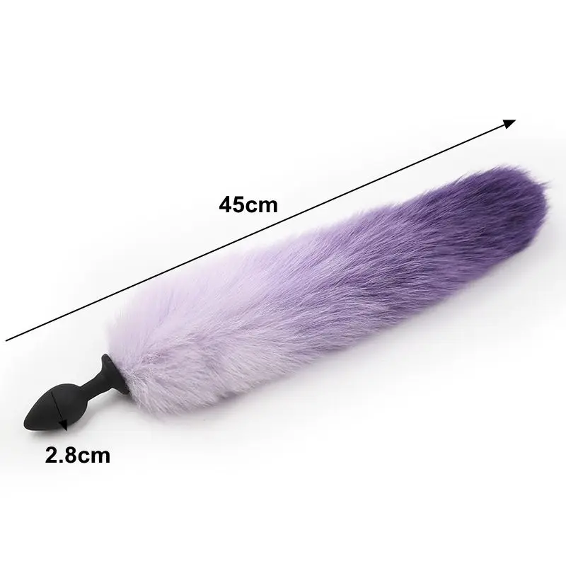 Faux fox tail butt plug silicone anal tails sex toys for women adult games products Gradient |