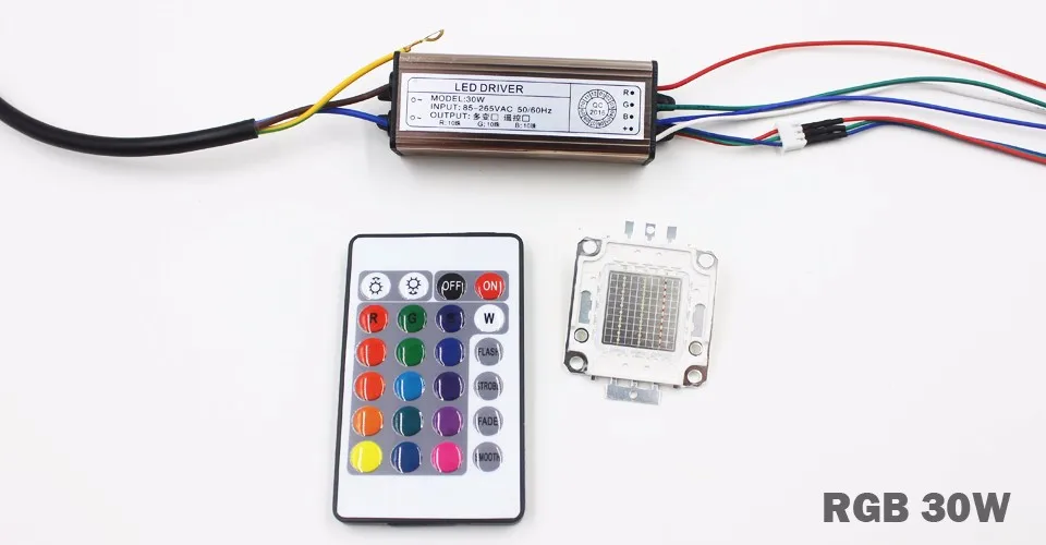 10W 20W 30W 50W 100W COB изменяемый RGB светодиодный чип прожектор светильник + источника