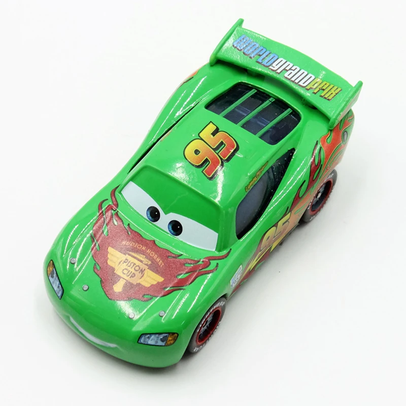Disney Pixar машинки зеленый поршневые Кубка освещение McQueen литья под давлением Металл