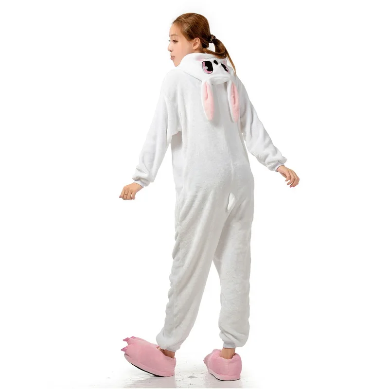 Милые животные розовый кролик Kigurumi пижамы для женщин взрослых мультфильм