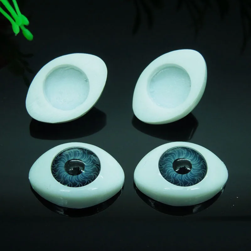20 шт. (10 пар) полупластиковые кукольные глаза серого цвета BJD Eyes овальные куклы