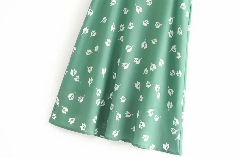 Женское пляжное платье с открытой спиной зеленое повседневное винтажное миди на