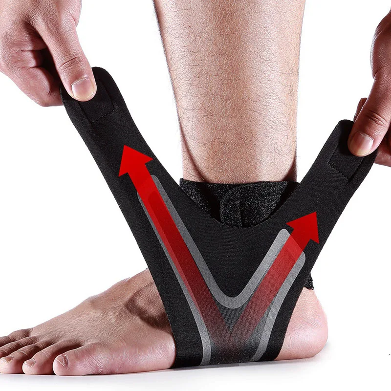 1pcs Men Women Ankle Support Brace Elasticity Free Adjustment Protection Foot Bandage Sprain Prevention Sport Fitness Guard Band | Спорт и