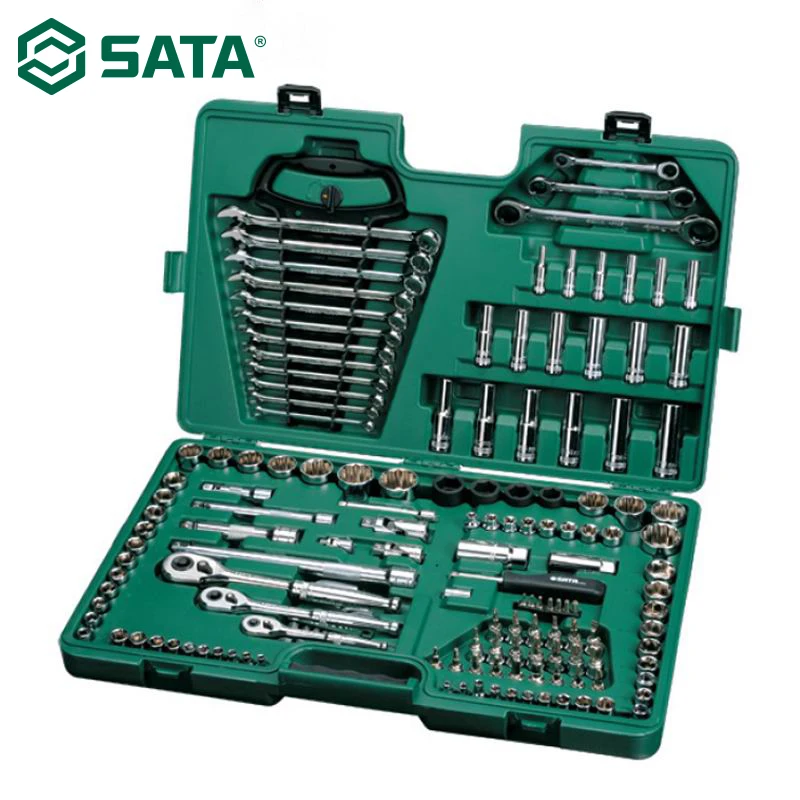 SATA 150 шт. 1/4 &quot3/8&quot Комбинации рукава ключ с храповым механизмом отвертка