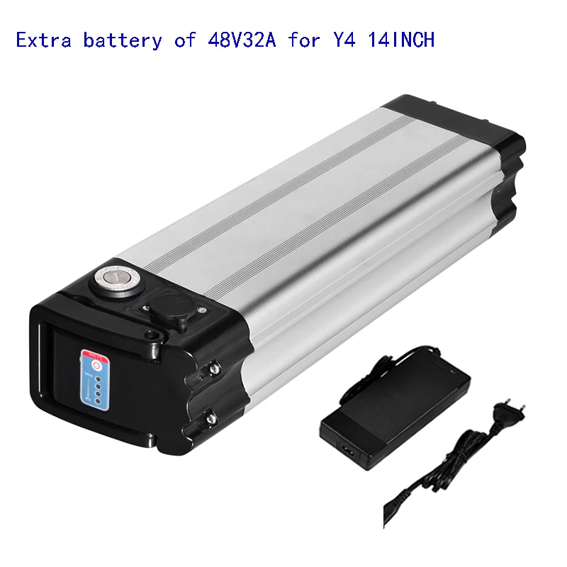 Extra battery Умный складной электрический велосипед 14 дюймов мини электрический велосипед 48V30A/32A LG литиевая батарея городской EBike 350 Вт Мощный горный ebike - Цвет: Extra battery