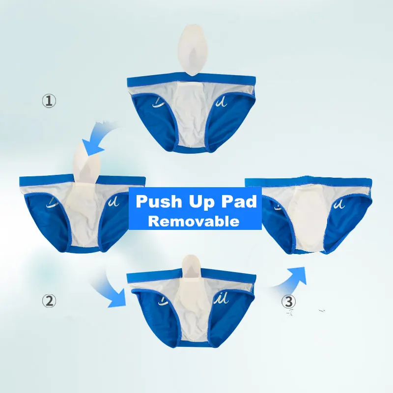 Push Up плавательные мужские трусы эротичное мужское белье Sexy Gay Mens плавание одежда ягодицы Desmiit бренд печати ming трусы бикини Человек пляжная одежда