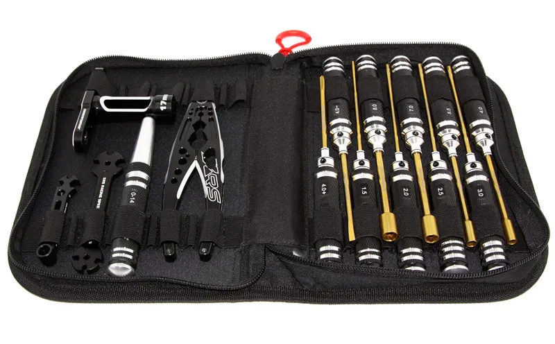 XRS модель инструмент Аксессуары Шестигранная отвертка рукав крест отверстие открывалка комбинированный гаечный ключ 16 шт. для 1/10 1/8 X-maxx
