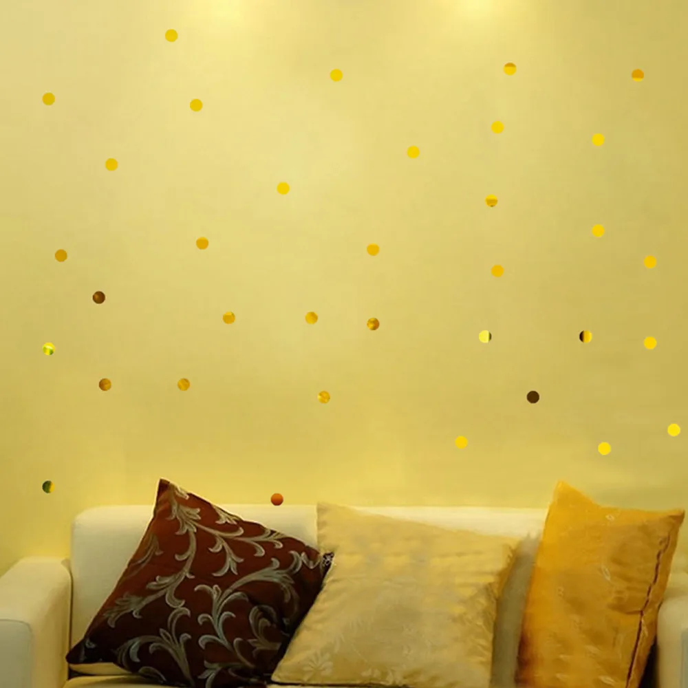 Современный набор блестящие серебристые и золотистые наклейки на стену в