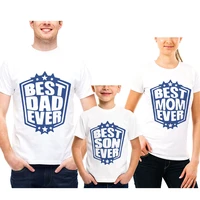 new creative best family letter t shirt mother daughter t shirts cotton short sleeves outfits matching clothes father son tees