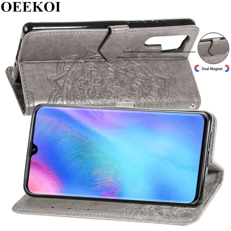 OEEKOL цветок дурмана откидная крышка кожаный чехол для huawei P30 Pro/Y6 Pro 2019/Y7 2019/Y9 2018/Enjoy 9