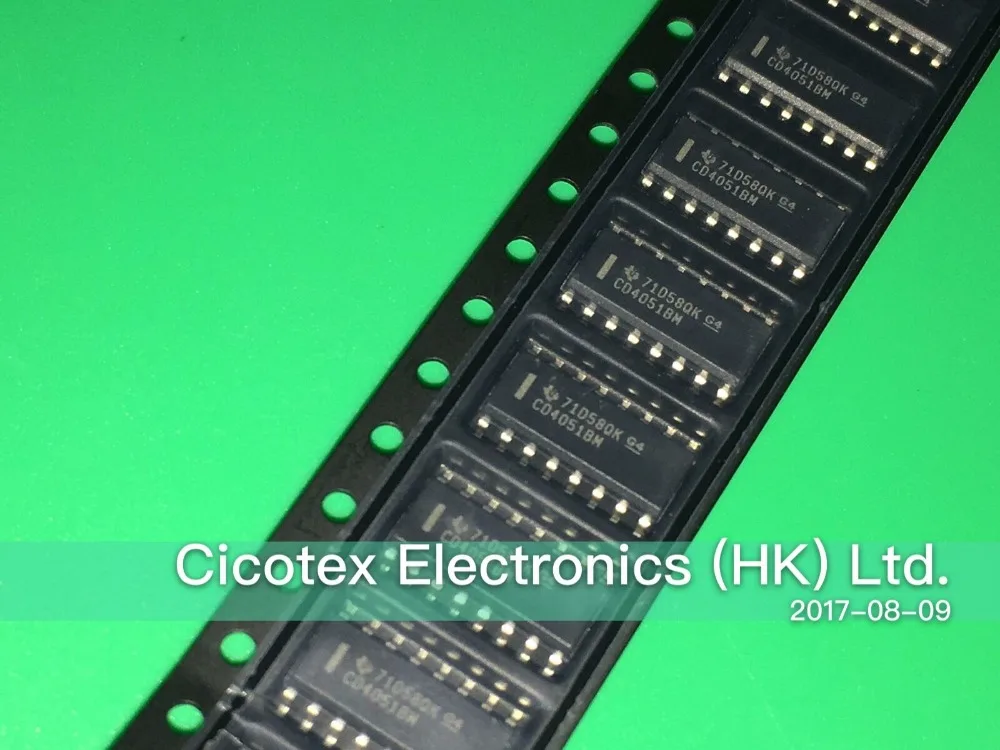 

30 шт./лот CD4051BM96 SOP16 IC MUX DEMUX 8X1 16soic CD4051BM