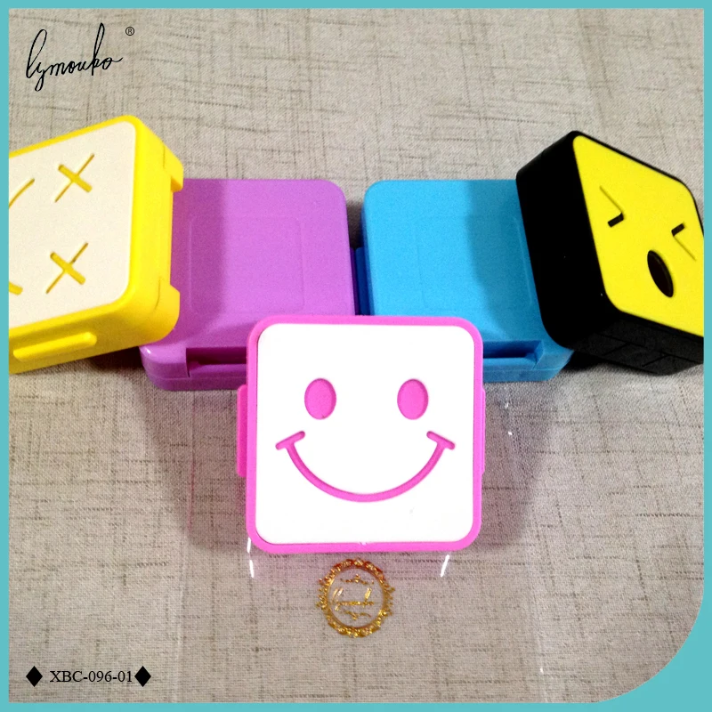 Lymouko новый дизайн мультяшный милый смайлик портативный с зеркалом чехол для