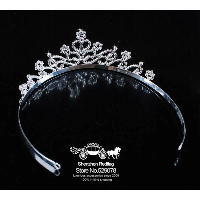 Luxury Bridal Crystal Tiara Crowns Princess Queen Pageant Prom Rhinestone Tiara Headband Wedding Hair Accessories Handmade