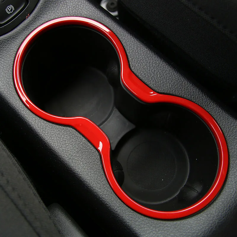 

SHINEKA Interior Decoration Front Cup Holder Cover Console Trim Ring For Jeep Compass 2017 Car Accessories