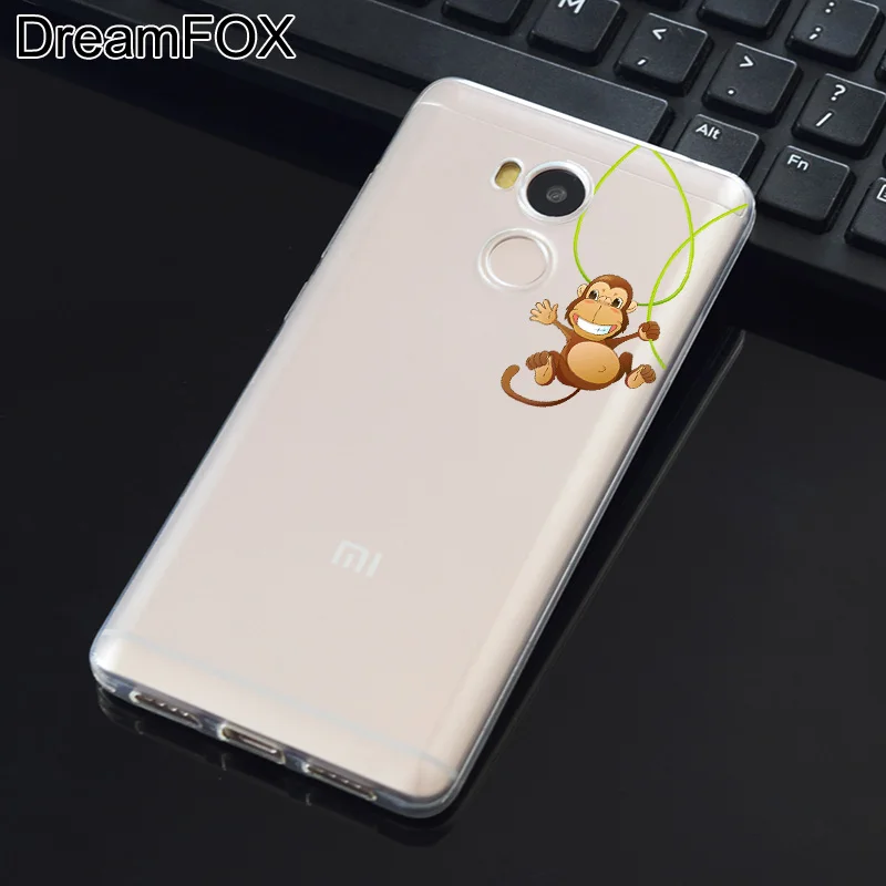 DREAMFOX M205 Мягкий силиконовый чехол из ТПУ с милой обезьянкой для Xiaomi Redmi Note 3 4 4X5 5A 6 7
