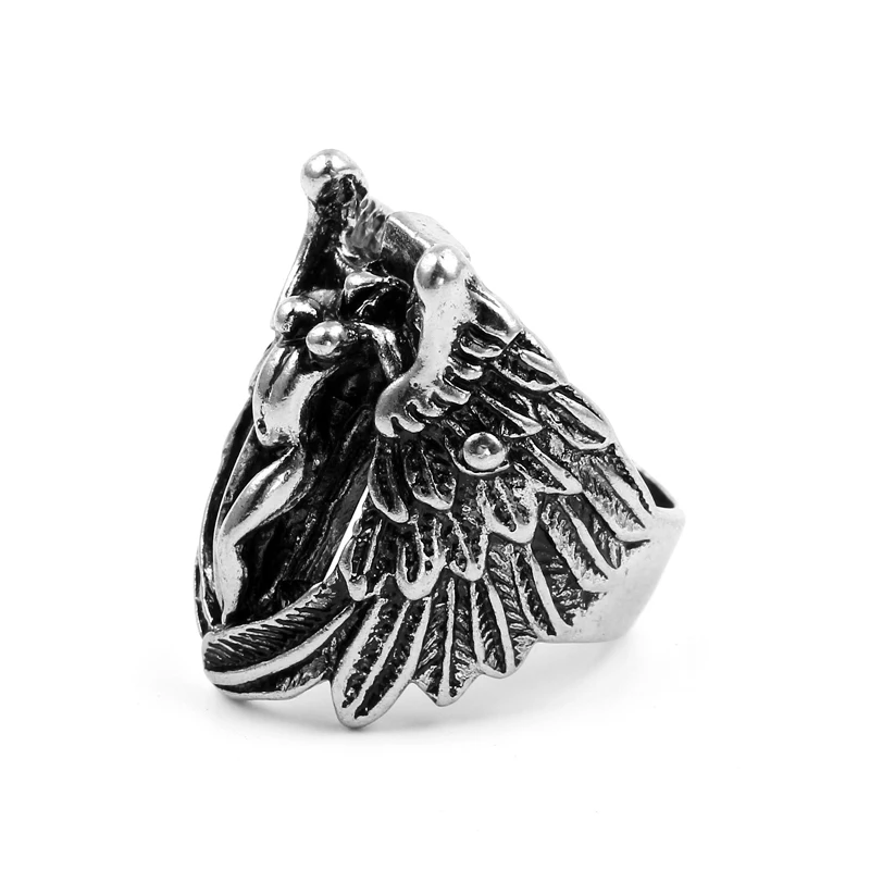 Изысканное растягивающееся кольцо Naked Angel Wings винтажные высококачественные панк