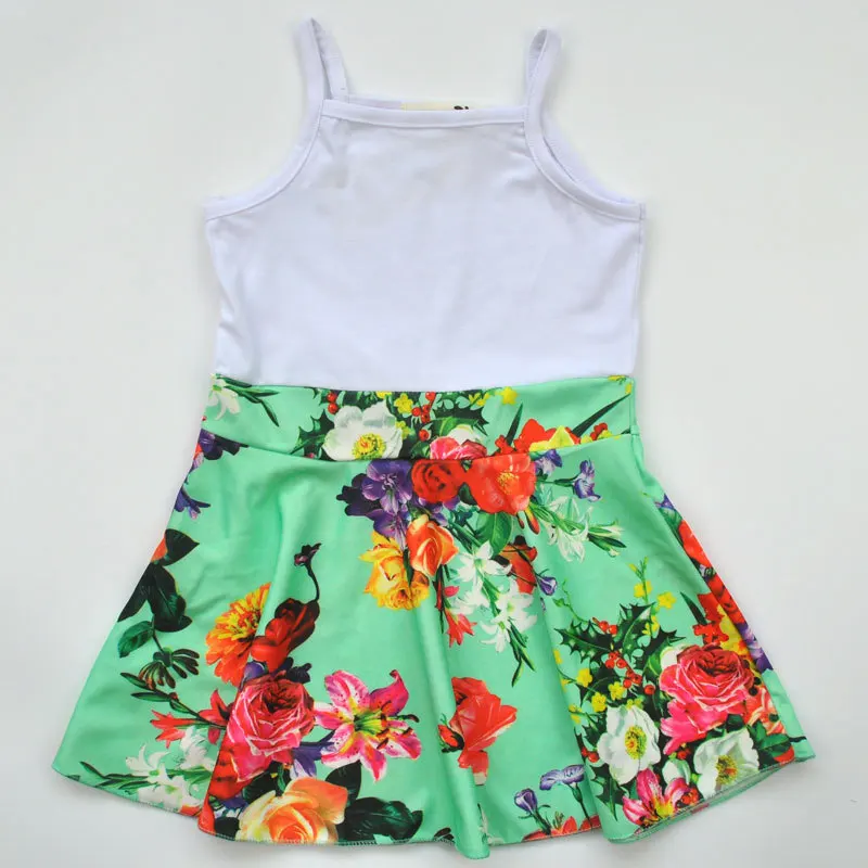 Summer new girls condole belt splicing flower dress + princess bud silk coat two-piece outfit | Детская одежда и обувь