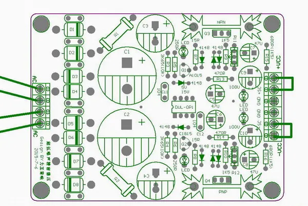 Двойной op amp OPA2604 Ультра низкий уровень шума высокая точность на MUR460 регулируемая плата питания для декодирования ЦАП+-5 в 3,3 В низкое напряжение