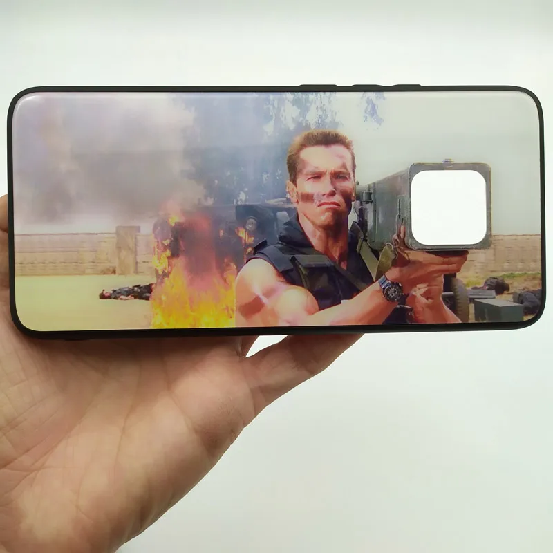 For Huawei Mate 20 Pro Case Schwarzenegger Printed Case For Huawei Mate 20 Rocket Glass Cover Mate 20 pro Case Cartoon Fire Bag