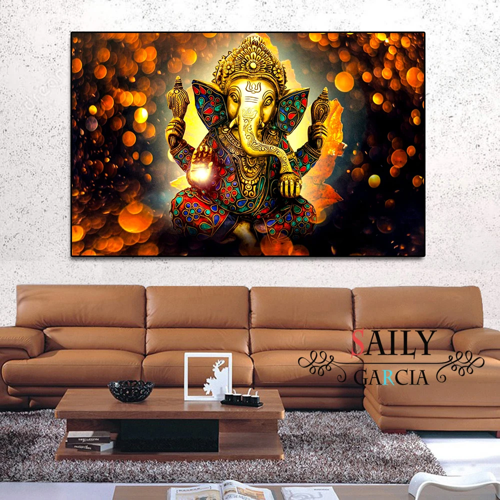 Постер Будды Vinayaka Ganapati статуя лорда Ганеши настенная Картина на холсте для