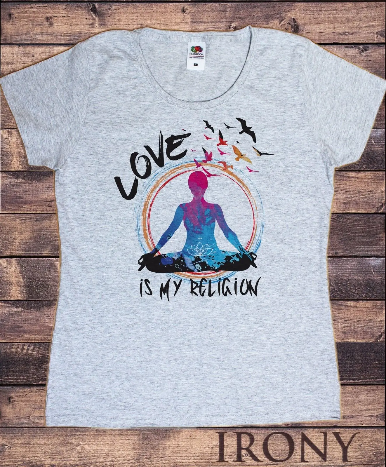 Футболка Love Is My религия Будда йога медитация птицы мира TS1332Cool Повседневная Прайд