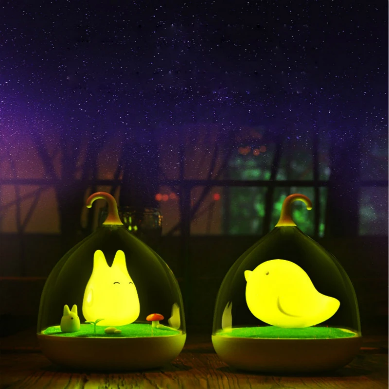 Портативный светодиодный ночник USB Smart Elf прикроватная лампа Сенсорное/Голосовое