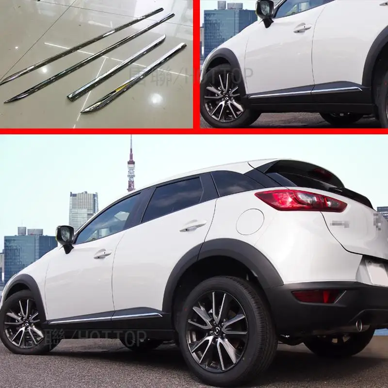 Хромированный Молдинг двери полоски для корпуса для Mazda CX-3 аксессуары отделкой Чехлы для автомобиля