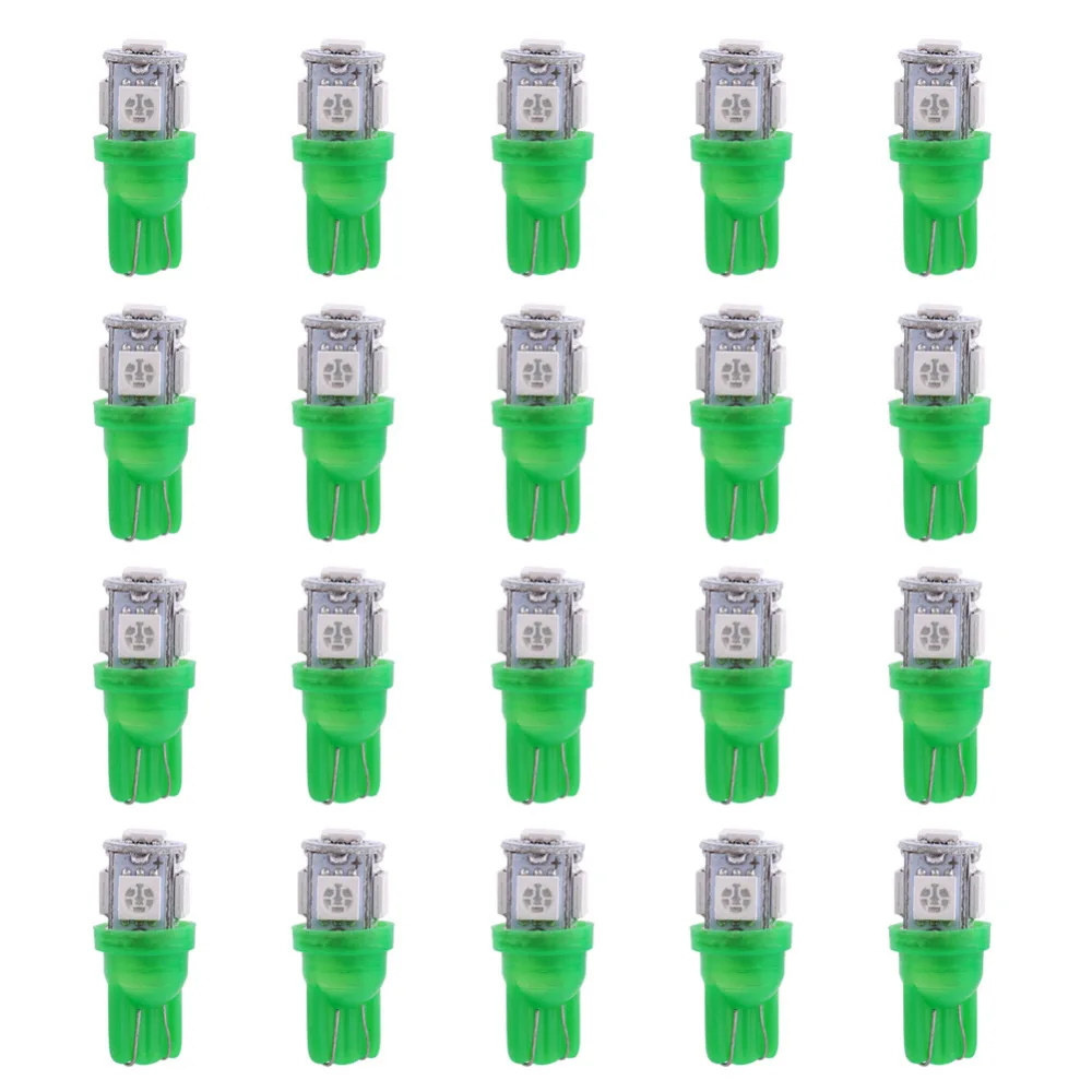 Оптовая продажа 20 шт. 12 В Авто T10 LED 2 5 Вт 5050 5SMD клиновидная дверь парковочная Лампа