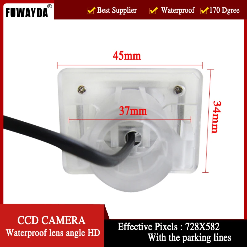 Автомобильное зеркало заднего вида FUWAYDA CCD с камерой направляющей линии для