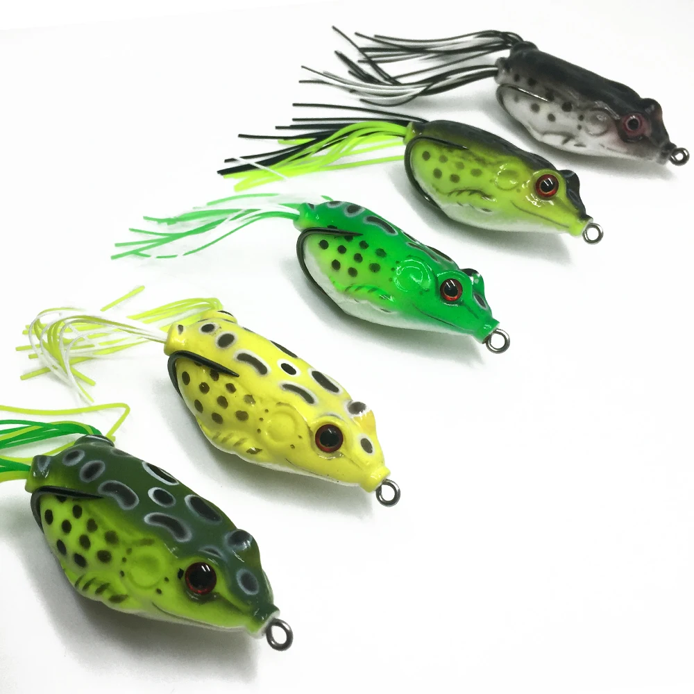 5 шт./лот лидер продаж мягкие рыболовные приманки Topwater Frog с полым корпусом