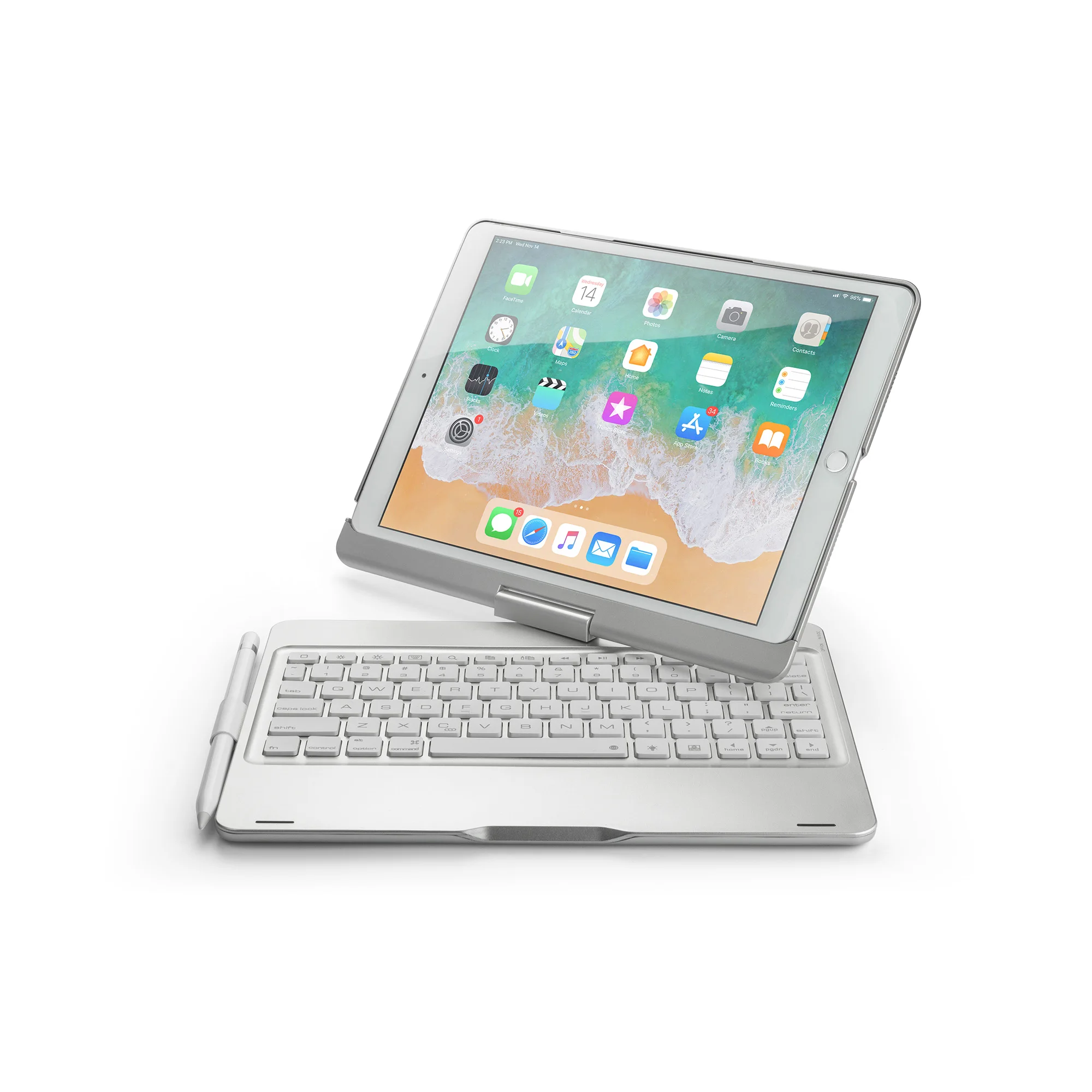 360 градусов вращение беспроводной Bluetooth клавиатура чехол для iPad Pro 10,5 дюймов с Красочная светодиодная подсветка