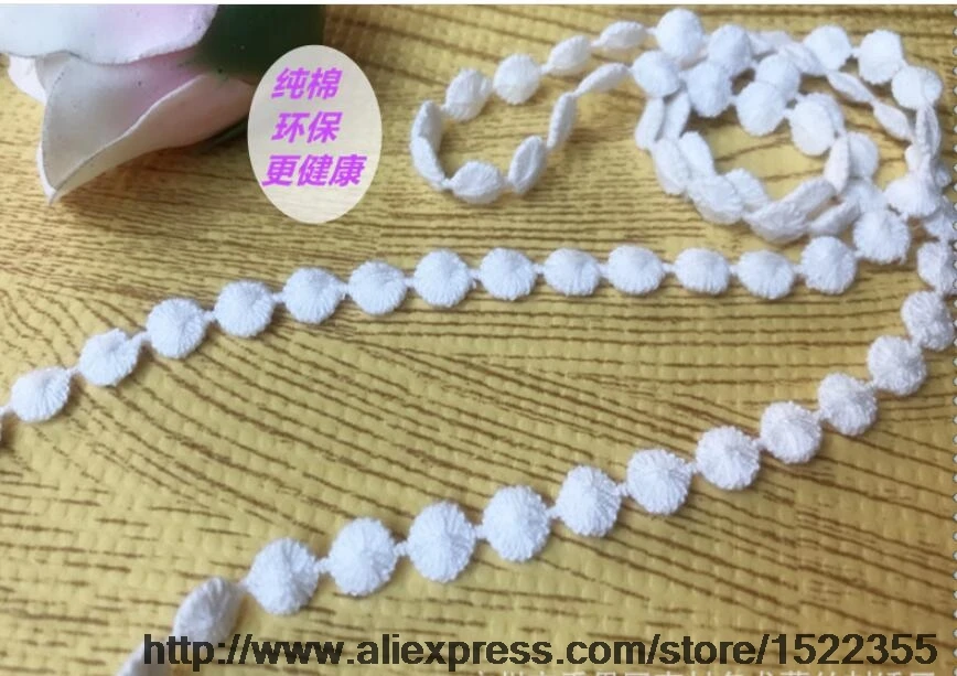 112071 new version of clothing accessories cotton water soluble embroidery lace width 0.7 cm | Дом и сад