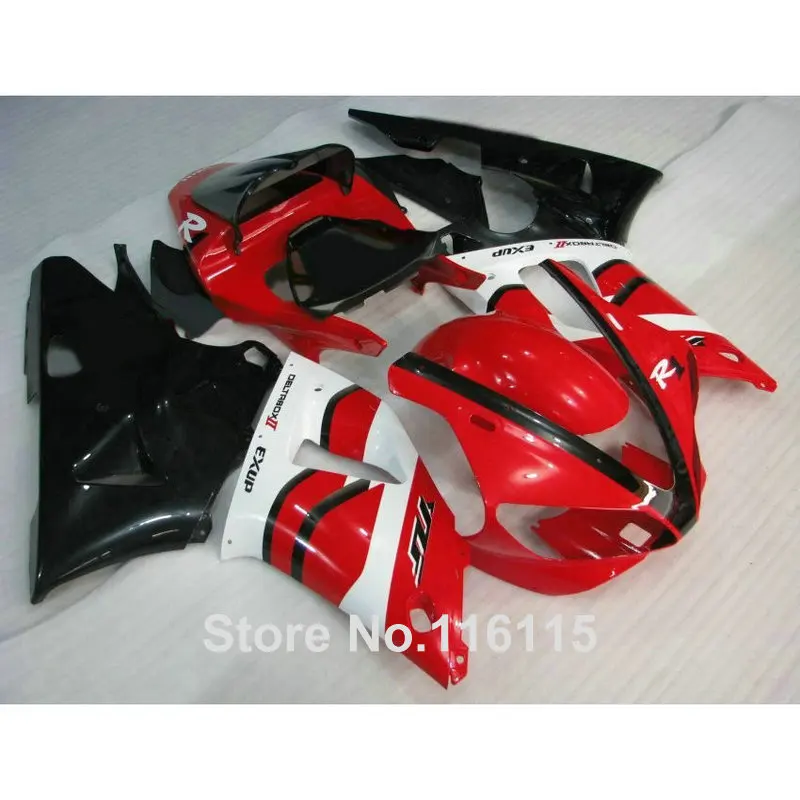 Высококачественный ABS обтекатель комплект для YAMAHA YZF R1 2000 2001 черный красный белый