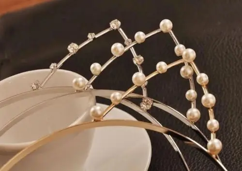 Женский кружевной обруч для волос с кошачьими ушками искусственными кристаллами
