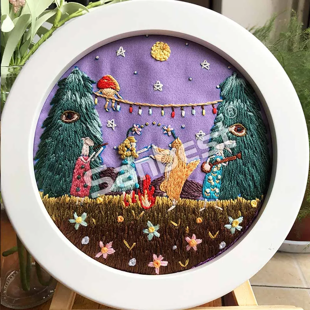 3 Sanbest Сучжоу Наборы для вышивания DIY 3D Рукоделие практика вышивки крестом материал костюм рамка вышивка нить ребенок мини подарок - Цвет: 3