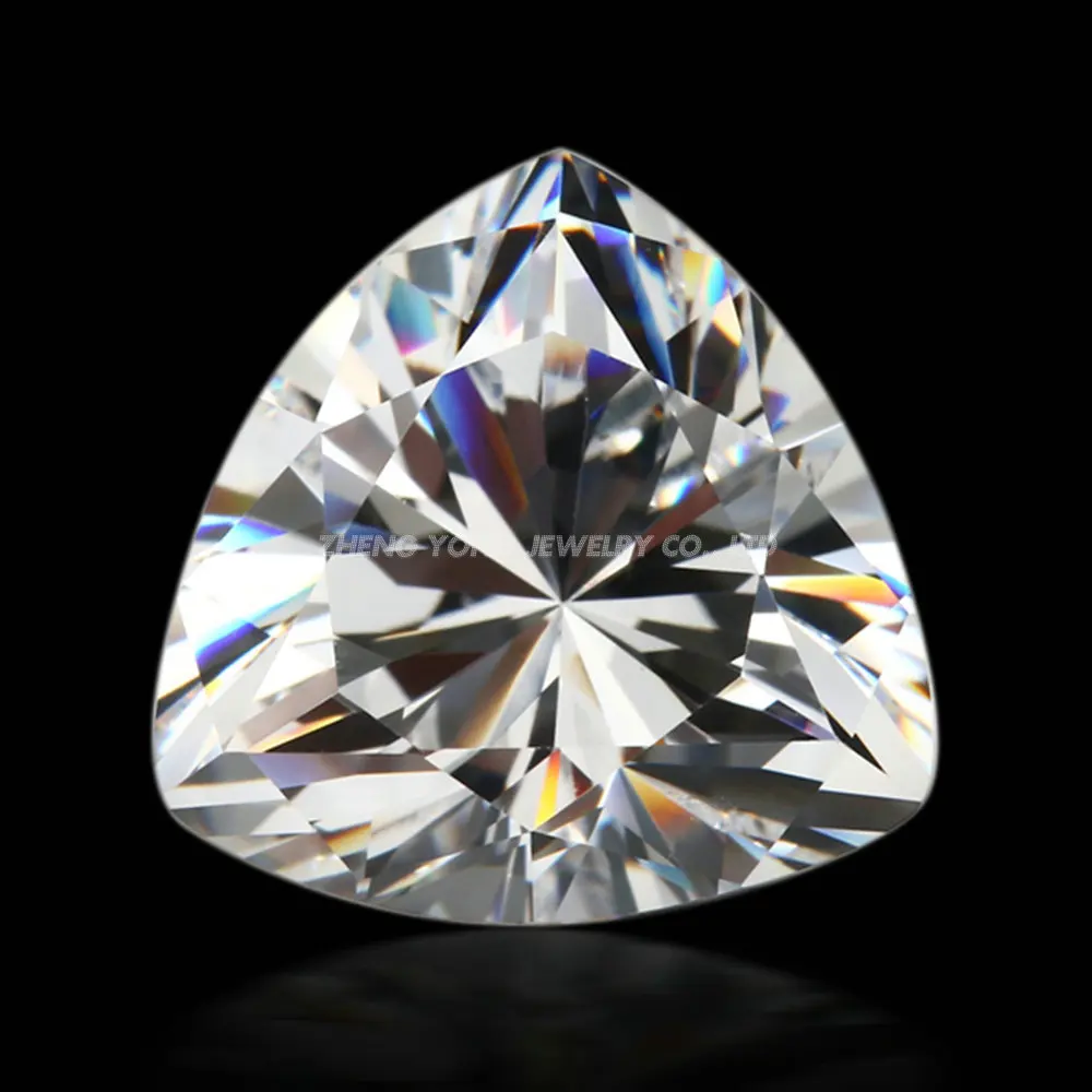 500 шт./лот 3x3-15x15mm триллион Белый CZ камни 5A искусственные кубический цирконий