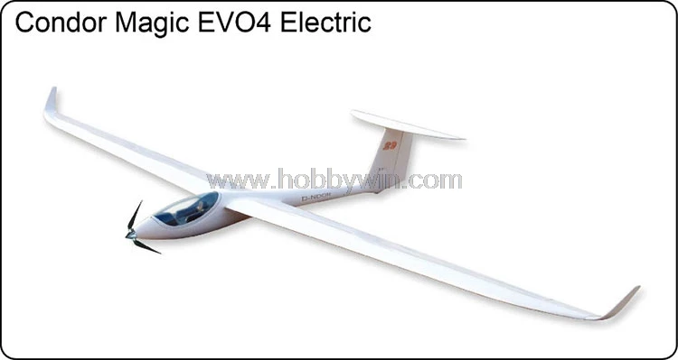Радиоуправляемая модель Sailplane Condor Magic EVO4 Электрический планер 3000 мм с мотором Кок воздушного винта ESC Servo