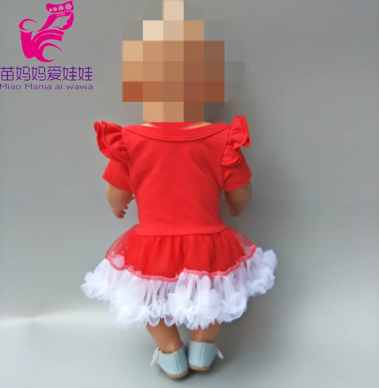 Для 43 см для ухода за ребенком для мам baby doll красная решетка платье высота 40 см Одежда для куклы-младенца для 18-дюймовой девушки куклы, детские подарки