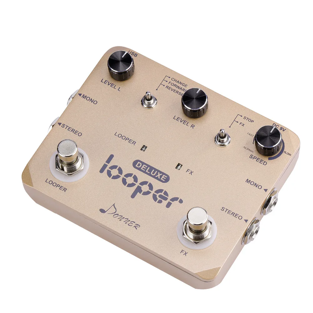 Педаль для гитары Donner Deluxe Looper 10 минут неограниченный контроль задержки