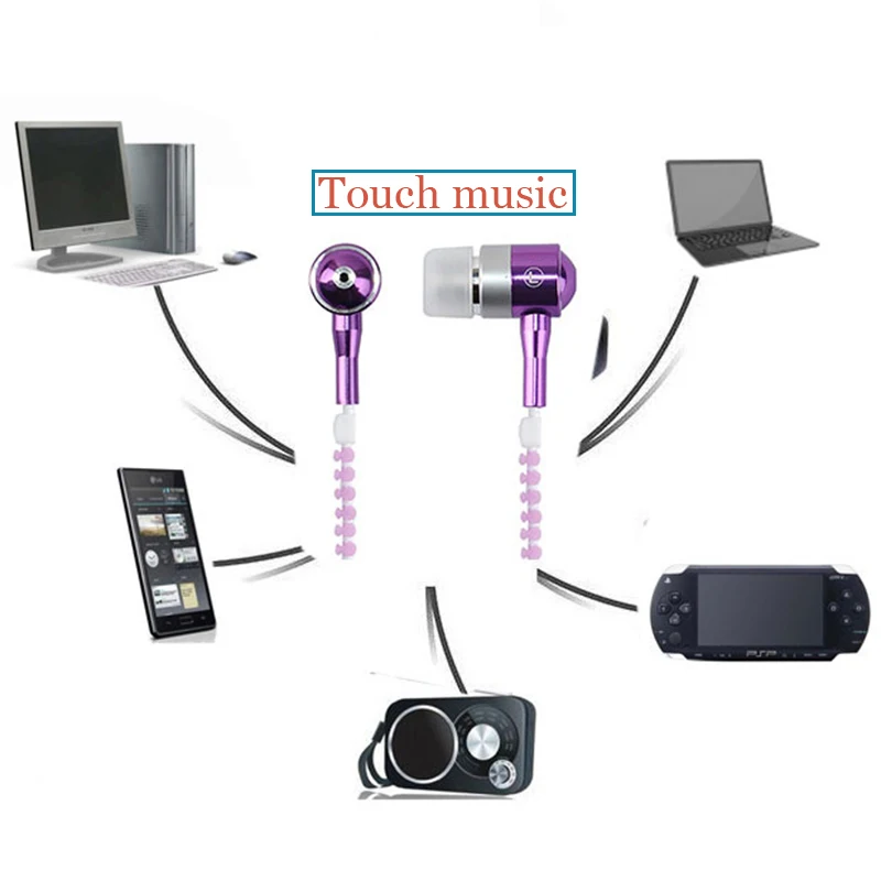 Наушники-вкладыши DISOUR Glow на молнии проводные наушники с микрофоном светящиеся