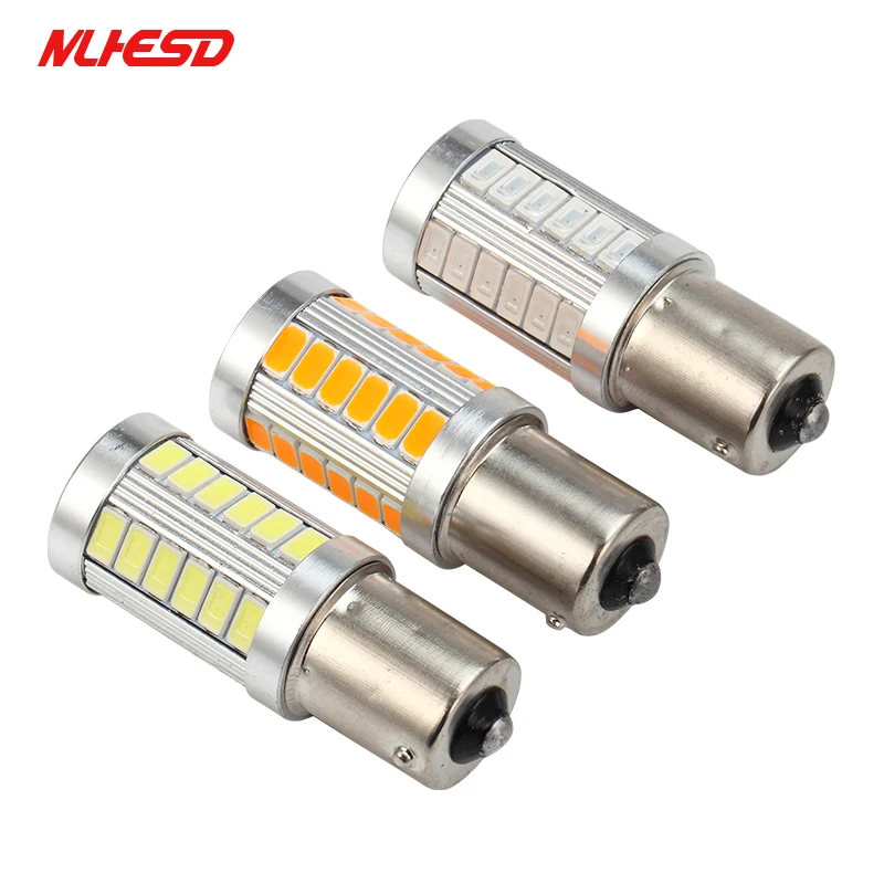 

10pcs 1156 5630 33SMD BAU15S PY21W LED Bulbs For Cars Turn Signal Lights Amber/Orange Lighting White Red Blue yellow white