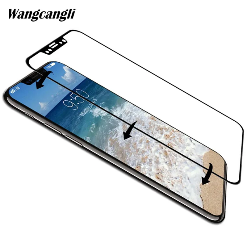 Полное покрытие закаленное стекло для iPhone X защита экрана 3D Защитная пленка 5 8