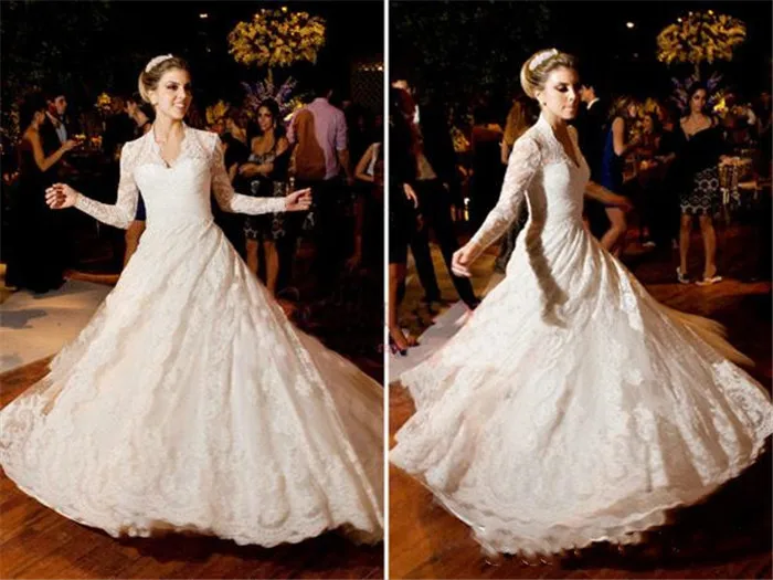 Красивая принцесса свадебные платья с оборкой блестящими бусинами кружевное