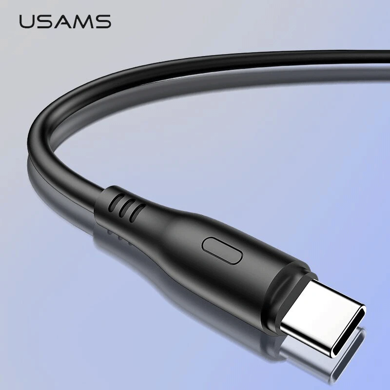 

USAMS 1M 2A Black White Type C Mobile Phone Cable for Xiaomi Huawei Hornor Samsung Charging Data Sync USB A Charger Cable