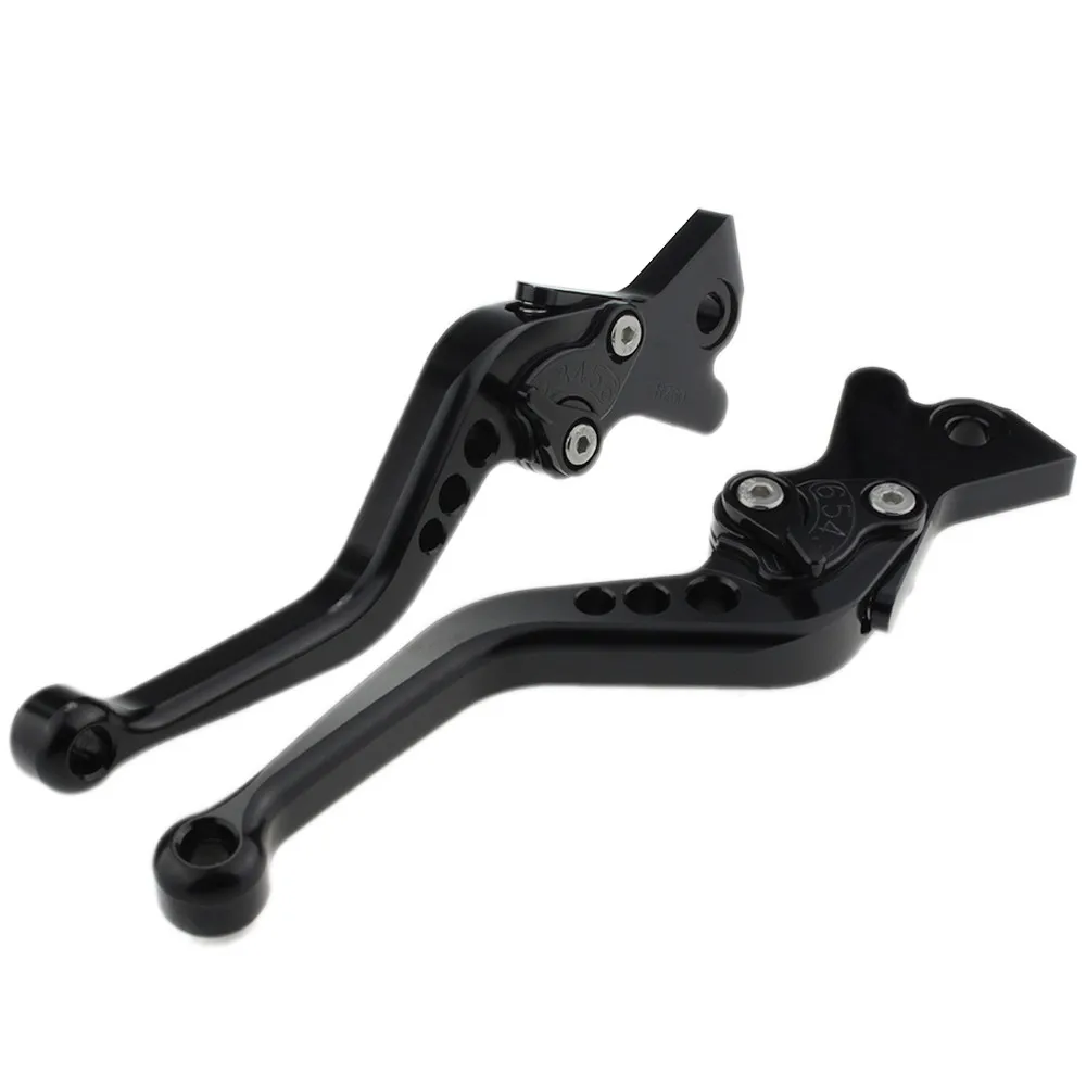 FX CNC алюминиевый регулируемый тормозной рычаг сцепления для мотоцикла Kawasaki ZZR 600 ZZR600 1990-2004 ZXR 400 ZXR400 все годы - Цвет: Short Black