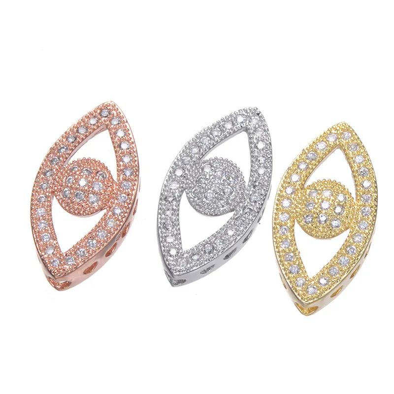 Bijoux индейка сглаза Подвески микро проложить циркониевые глаза кулон бусины