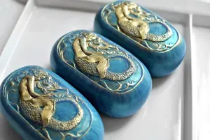 Силиконовые формы мыло русалка овальнаямыло с изображение сирены DIY пресс-формы для мыла аромат камня женские туфли-лодочки; Сделанные вручную красивые морского дна Русалка PRZY 001 аккумулятор большой емкости